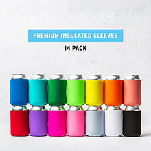 Load image into Gallery viewer, Blank Beer Can Coolers Sleeves (14-Pack) Soft Insulated Beer Can Cooler Sleeves - HTV Friendly Plain Can Sleeves for Soda, Beer & Water Bottles - Blanks for Vinyl Projects Wedding Favors & Gifts