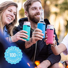 Load image into Gallery viewer, Slim Can Cooler Sleeves (5-Pack) Insulated Neoprene Slim Can Koolie for White Claw - Skinny Can Cooler for Seltzer - Skinny Can Koolies for Slim Beer - Tall Can Koolie for Truly Coolies for Slim Cans