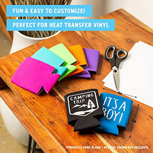 Load image into Gallery viewer, Blank Beer Can Coolers Sleeves (14-Pack) Soft Insulated Beer Can Cooler Sleeves - HTV Friendly Plain Can Sleeves for Soda, Beer & Water Bottles - Blanks for Vinyl Projects Wedding Favors & Gifts