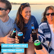 Load image into Gallery viewer, Blank Beer Can Coolers Sleeves (60-Pack) Soft Insulated Beer Can Cooler Sleeves - HTV Friendly Plain Black Can Sleeves for Soda, Beer & Water Bottles - Blanks for Vinyl Projects Wedding Favors & Gifts