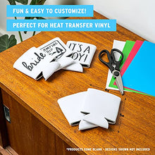 Load image into Gallery viewer, Blank Beer Can Coolers Sleeves (14-Pack) Soft Insulated Beer Can Cooler Sleeves - HTV Friendly Plain Can Sleeves for Soda Beer Cans & Bottles - Blanks for Vinyl Projects Wedding Favors & Gifts (White)