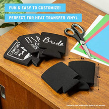 Load image into Gallery viewer, Blank Beer Can Coolers Sleeves (60-Pack) Soft Insulated Beer Can Cooler Sleeves - HTV Friendly Plain Black Can Sleeves for Soda, Beer & Water Bottles - Blanks for Vinyl Projects Wedding Favors & Gifts